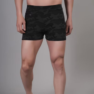 Men Printed Slim Fit Swim Shorts