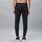 Men Navy Blue Solid Track Pant